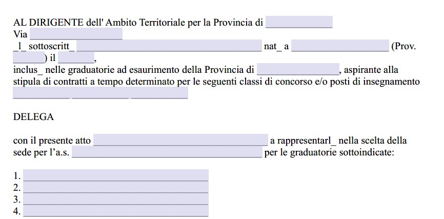 Modello Delega al Dirigente Scolastico Word e PDF